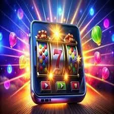 vv5577 slot klasik retro tiga gulungan simbol buah tradisional